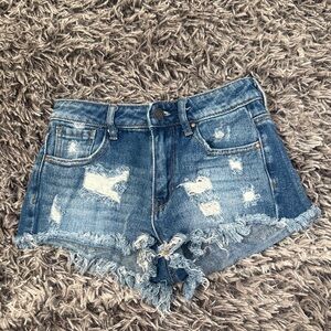 PacSun Blue Distressed Denim Cutoff Shorts